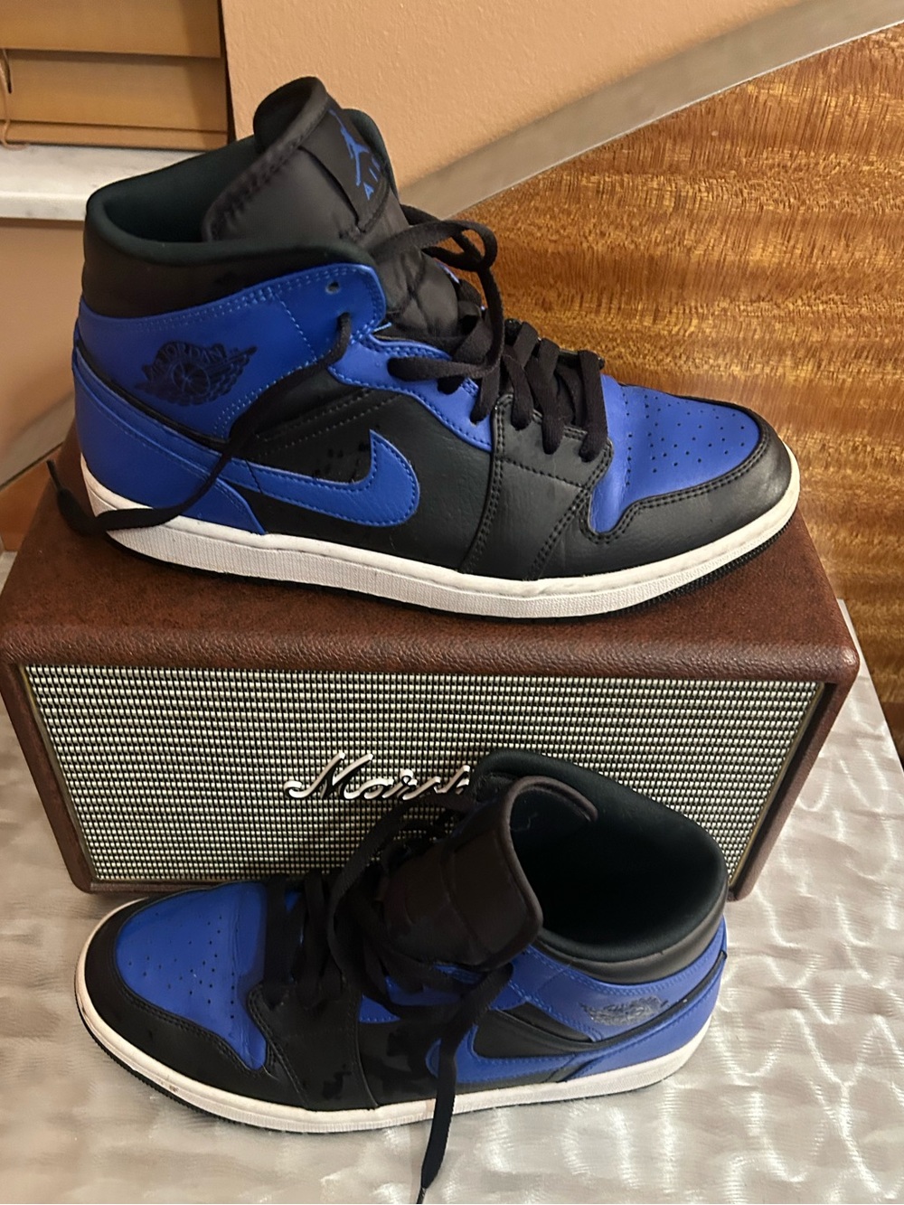 Nike Air Jordan 1 Mid - Black & Royal Blue